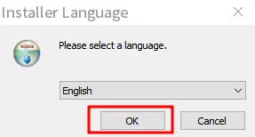 言語は英語を選択